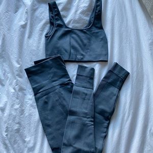 SET Active Dark Gray Leggings and Top Set